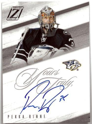 Pekka Rinne potpisala je 2010-11 ZENITH HOCKEY Vaša uistinu automatska kartica R1 - Hockey Slabbed Autographd Cards