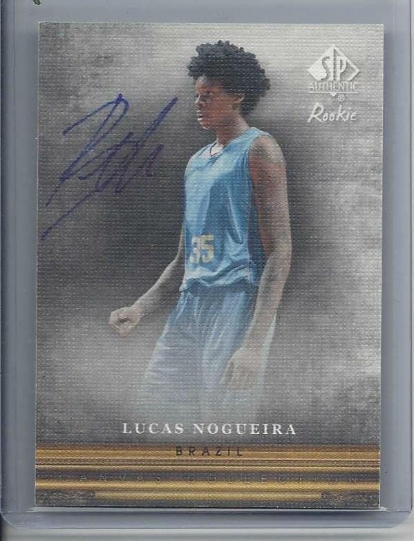 Lucas Nogueira 2013-14 SP Autentična kolekcija platna Brazil na kartici Auto RC 39 - Autografirana NBA Art