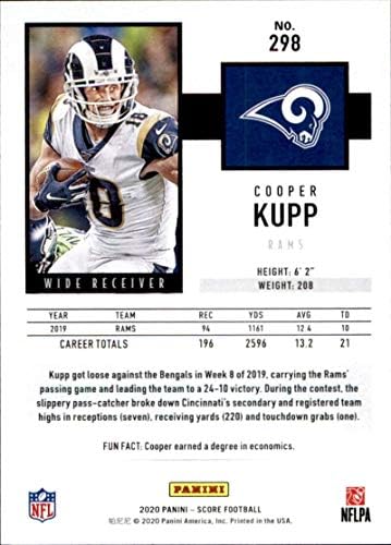 2020. rezultat 298 Cooper Kupp Los Angeles Rams NFL Football Card NM-MT