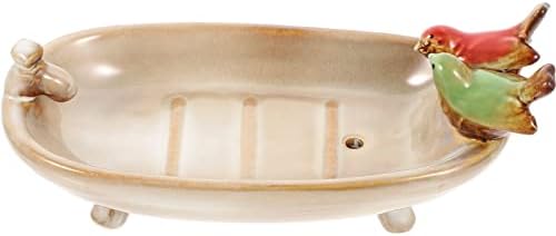 Zerodeko sudoper držač spužve za spužvu keramika sapuna jela keramika s ptičjim sapunom sapun sapun sapun sapun sapun ukrasni