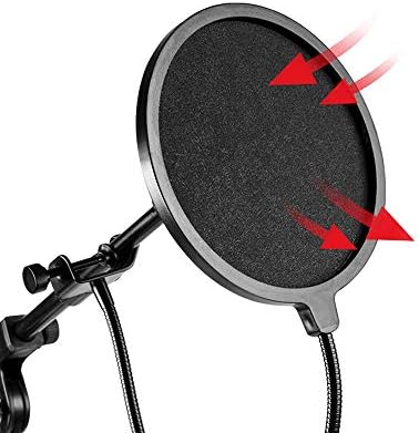 Mikrofon pop filter maska-štit rotacijski zvučni štit vjetrobransko staklo dvoslojni zaslon mikrofona studija za snimanje