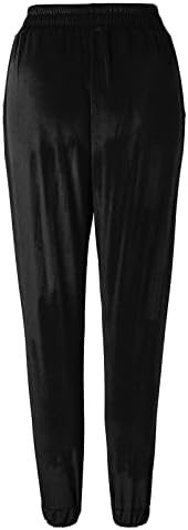 Ladies jesenski i zimski stil čipka Pocket Toolting Duga čvrsta boja ležerne elastične gamastice hlače za žene rad