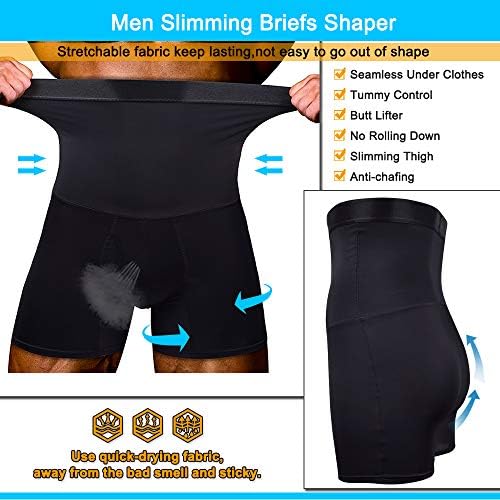 Muške kratke hlače za kontrolu trbuha visokog struka za mršavljenje kompresijska odjeća za oblikovanje trbušnog pojasa Donje
