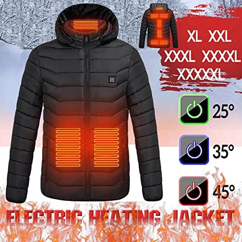 YMOSRH muške grijanje jakni usb električni grijani kaput s kapuljačom prsluk zimski toplinski topliji muškarci kaputi