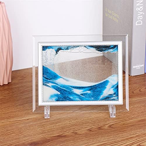 n/a 3D pješčanik koji se kreće pijesak okvir za slike tekući krajolik staklo foto stol ukrasi prikaz pijeska motion art dekor