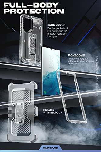 Supcase Unicorn Beetle Pro serijska serija za Samsung Galaxy S22 Ultra 5G, dvostruki sloj s cijelim tijelom, robusni remen
