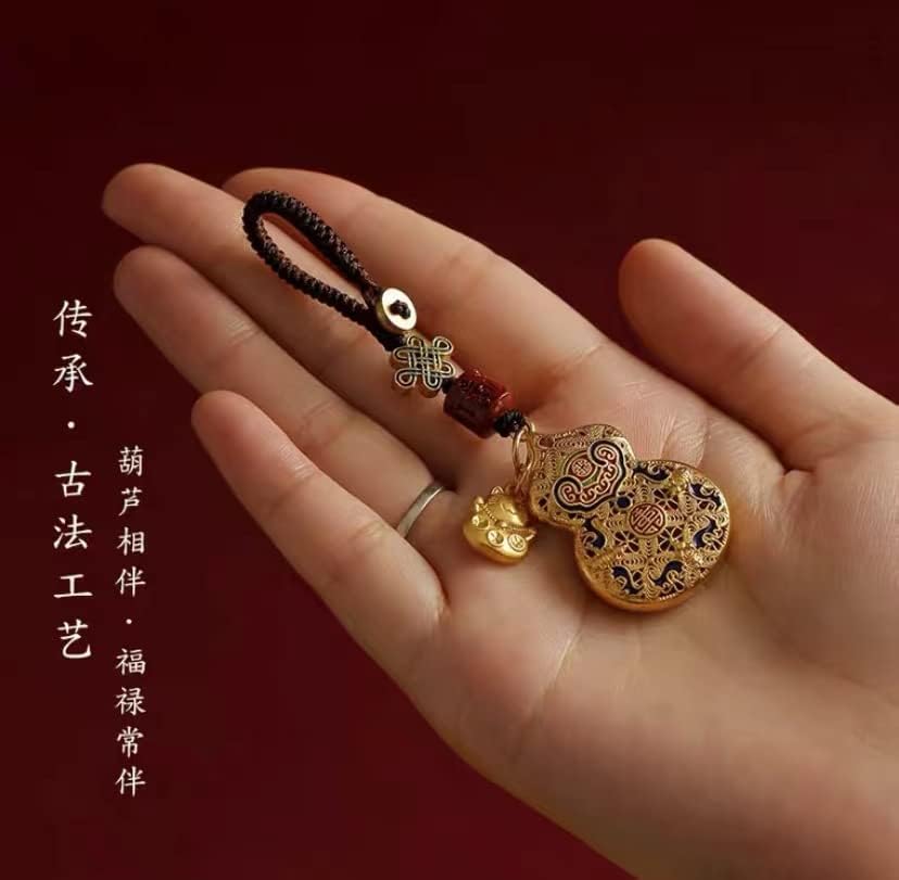 Zhangruixuan-shop 铜葫芦 创意 汽车 钥匙 挂 件 情侣 钥匙扣饰品 包包吊 挂坠 挂坠 男女