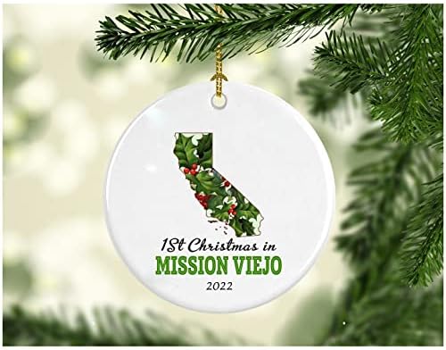 Božićni praznik 2022. Ornament Kolekcionar prva 1. sezona koja živi u misiji Viejo California Božićni ukrasi Božića Božić