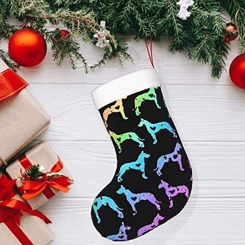 Augesterno božićne čarape Veliko Dane srce ljubav dvostrani kamin Viseće čarape