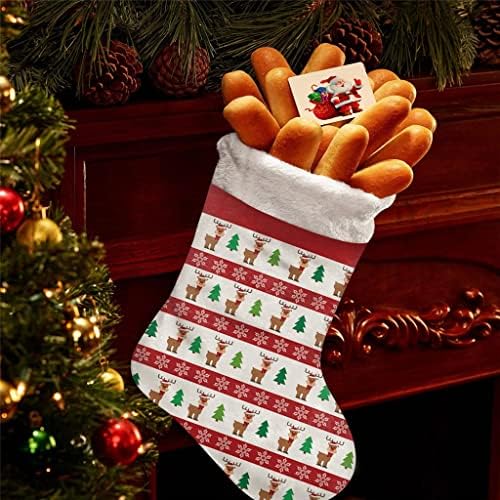 Wxbdd božićne snježne pahuljice božićne čarape Novogodišnje torbe za slatkiše za božićne ukrase za kućno božićno drveće viseće