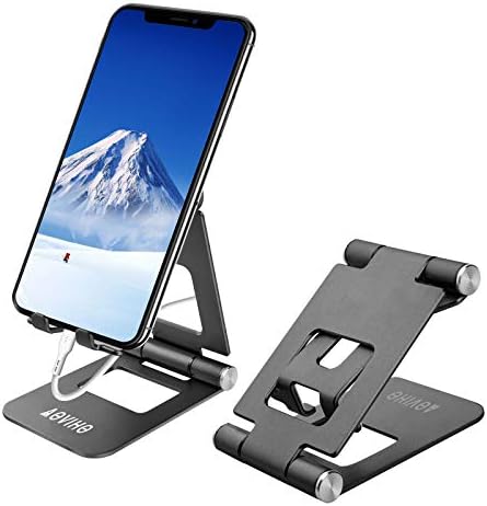 Aoviho podesivi držač stajališta mobitela Potpuni prijenosni držač telefona - Mali aluminijski stolni postolje za iPhone