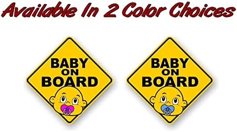 2 beba na brodu vinil 5.25 '' Pink Design Yellow Diamond Decals Sigurnosna naljepnica Slatka djeca dijete na brodu Oprez