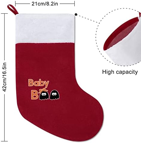 Baby Boo božićna čarapa Obiteljske čarape Dekor drveća Slatki viseći ukrasi za Xmas 8,2 x 16,5