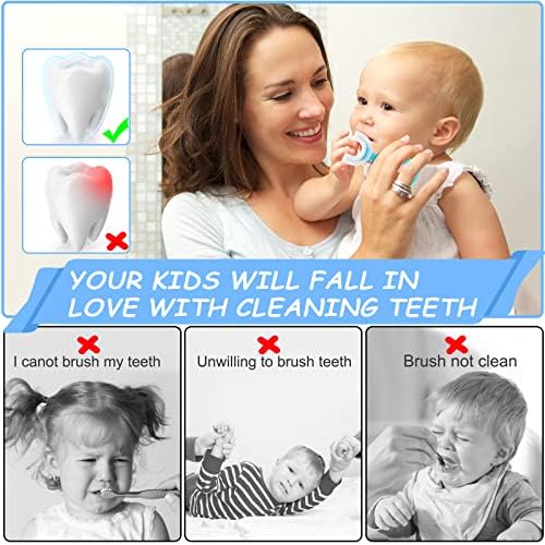 4 pakiranja četkica za zube u obliku slova U za djecu, dječje četkice za zube mekana silikonska glava četkice za cijela usta