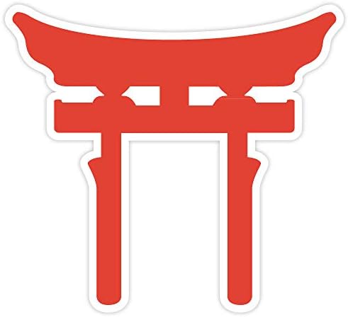 Shinto torii vermillion naljepnica naljepnica 4 x 4