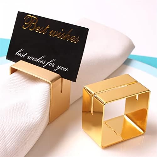 KLHHG 6PCS Metal Sapkin Ring Hotel Set blagovaonski stol Zlatna salveta kopča za vjenčanje Dekoracija