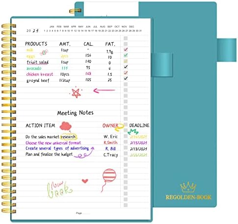 Regolden-knjiga za bilježnice za planer lista, dnevni popis za planiranje kako biste organizirali svoje dnevne zadatke, planer