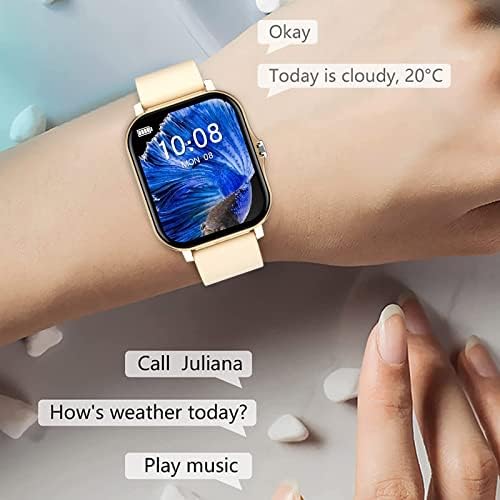 Mijoas Multifunkcionalni Bluetooth Talking Smart Watch, 1,7-inčni puni T-toc zaslon metala metala Sat Sat s nadzorom zdravlja