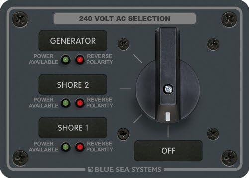 Plavi morski sustavi 8361 AC rotacijska sklopka ploča 65 ampere 3 Pozicije + isključeno, 3 pol