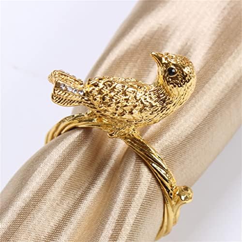 Lmmddp 10pcs pozlaćeni metal Zlatna ptica model sobe salvete u obliku salvete u salvetu