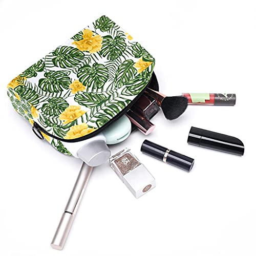 Toaletna torba kozmetički putopis Organizator šminke za pranje vrećice s patentnim zatvaračem tropski zeleni list za putničke