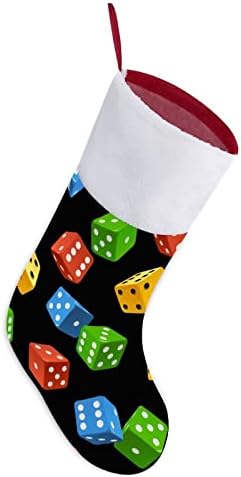 Varikoloirane kockice Personalizirane božićne čarape Kućni božićni božićni kamin Viseći ukrasi