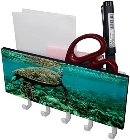 Organizator zelene kornjače pod vodom s 5 kuka zid kupaonica kuhinja polica s polica multifunkcionalna polica za odlaganje