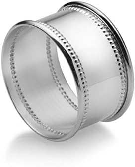Empire Silver Perled Sapkin prsten, 1 visok x 1,75 Diam