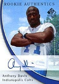 Anthony Davis potpisao je 2005. godine Upperdeck Indianapolis Colts Rookie Card - Nepotpisane nogometne kartice