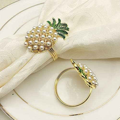 ValIclud dekor salveti prstenovi vjenčani stol 4pcs ananas salveti prstenovi držači salveti salveti havajski držač ručnika