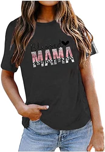 Mama majice za žene ležerne kratke rukave vrhove kratkih rukava ljeto slatka slova tiskana majica