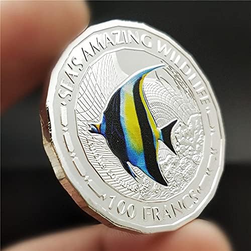 Komemorativni novčić tropska riba kovanica rog srpasta riba kripto valuta replika amaterski kolekcionarski predmeti za ukrašavanje