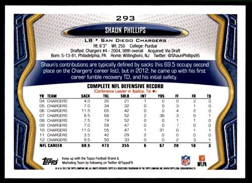 2013 Topps 293 Shaun Phillips San Diego Chargers