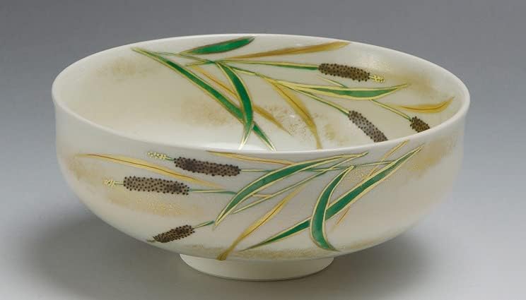 Kyo-yaki. Japanski Matcha Hira Chawan Teabowl Mizube. Papirnata kutija. Keramika.