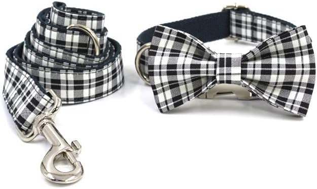 Anjyueu ogrlice za kućne ljubimce Personalizirani uzorci ogrlice i povodce set za odvojive kravate mačke i psećih ogrlica