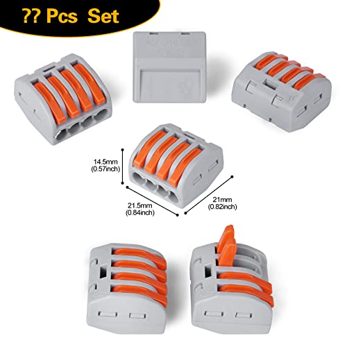 50 PCS konektora ručice matice 4 Kombinacija vodiča Kompaktna žica Konektori Brzi priključak 28-12 AWG prikladno za više