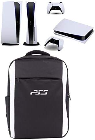 Igračka konzola ruksak za PS5, najlonska tkanina otporna na udarce vodootporne kućišta za nošenje, slušalice i dodatke za