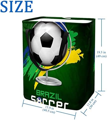 Sklopiva košara za rublje s tiskanim brazilskim nogometom 60 litara vodootporne košare za rublje košara za pranje odjeće
