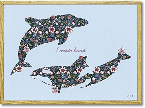 ユーパワー Eupower Dolphin & Killer Whale Animal Silhouette Art Frame Small