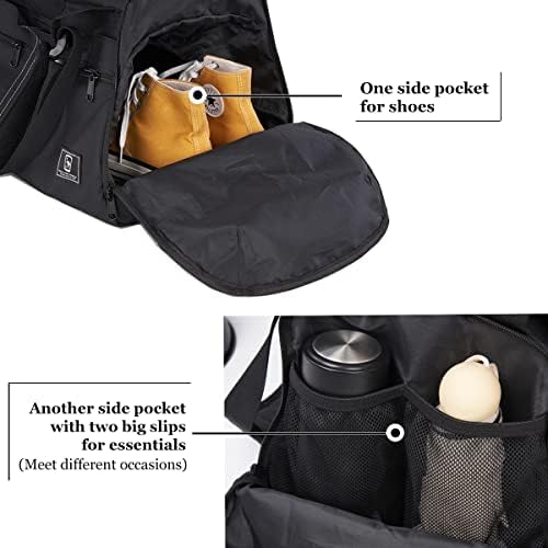 Torba za teretanu za muškarce s odjeljkom za cipele i vlažnim džepnim putovanjima vrećica s duffel torbom preko noći torbi