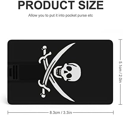 Pirate zastave kapuljače lubanje dukserice lubanje lubanje USB flash pogon Personalizirani pogon kreditne kartice memorijski