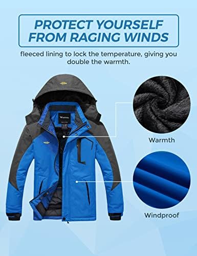 Wingado muški planinski vodootporan skijaški jakna od vjetrovitog kišnog jakna zima topli kaput s kapuljačom