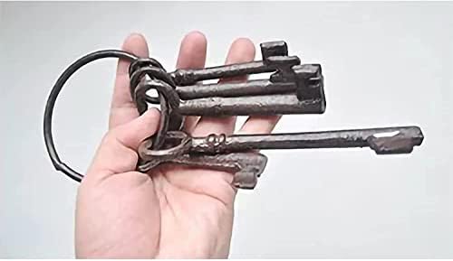 Salomé Idea 8 Vintage lijevano željezo Skeleton Key prsten Antique stil Pirate Treasure Shets Keys Set za dekor seoske kuće,